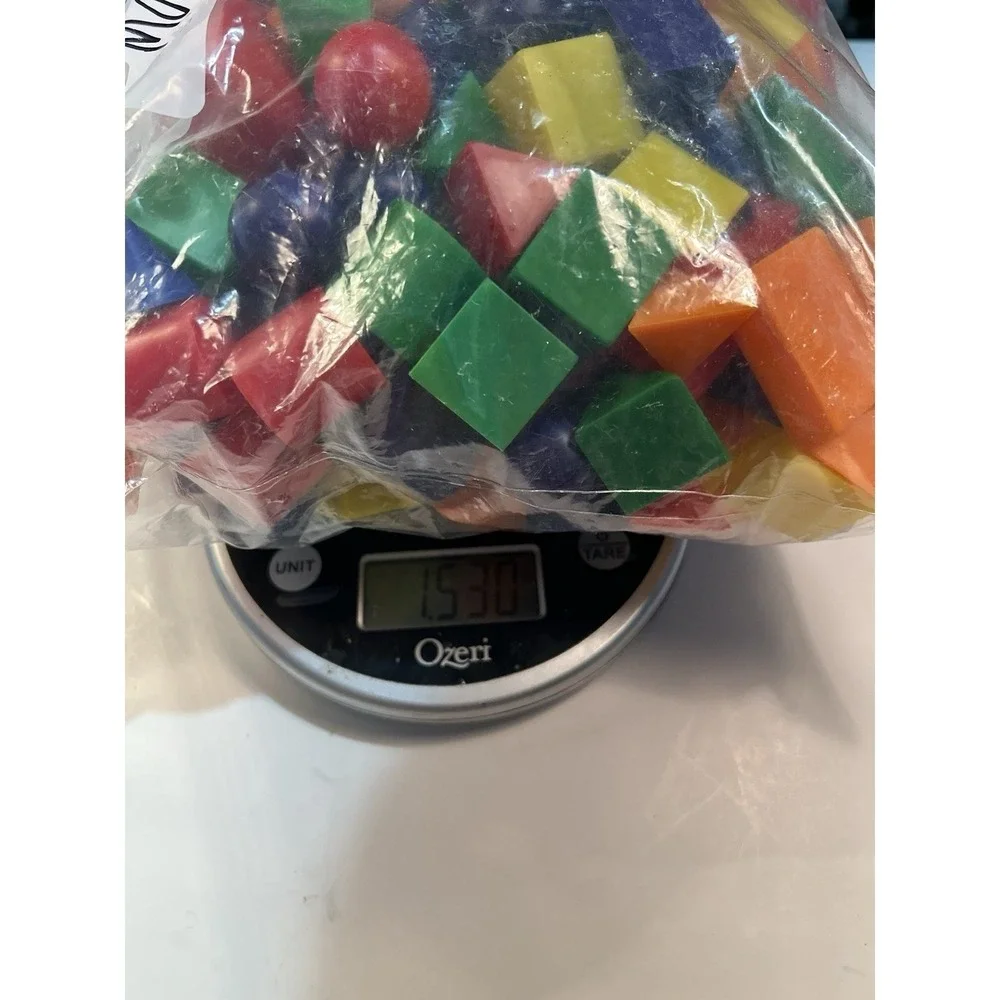 215 Lot 3D Plastic Geometric Shapes Block Math Teacher Manipulative Learning Toy